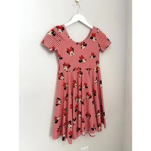 Wild Rich Kids‎ Classic Minnie Mouse Twirl Disney Striped Swing Dress Sz 13/14